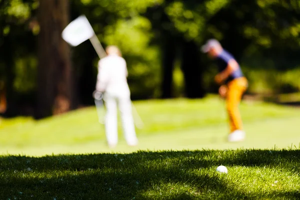 Golf Players Course Note Shallow Depth Field — Stock Photo, Image