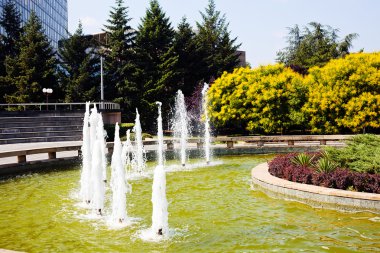 Çeşmeli parkın peyzajı