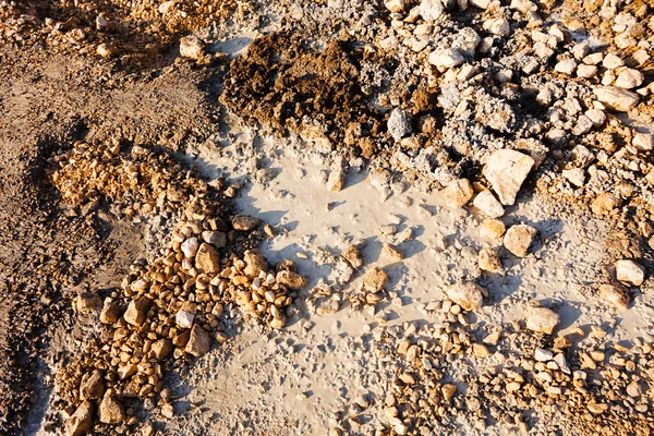 Sand Und Kies Bau Nach Regen — Stockfoto