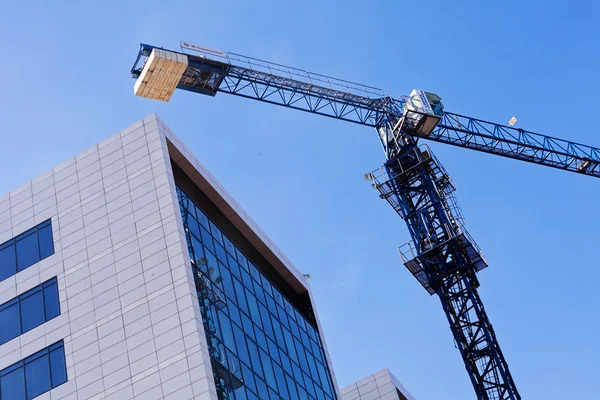 Voltooiing Van Bedrijfsgebouwen Ondiepe Scherptediepte — Stockfoto