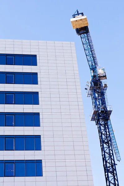 Voltooiing Van Bedrijfsgebouwen Ondiepe Scherptediepte — Stockfoto