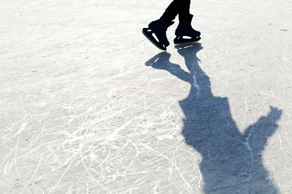 Ice Skates Ice Shaddow — Stock Photo, Image
