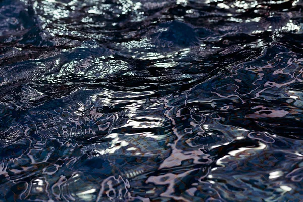 Abstrakt Água Escura Piscina Observe Profundidade Rasa Campo — Fotografia de Stock