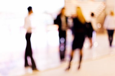 Blur image of people at job expo; blurred 100%