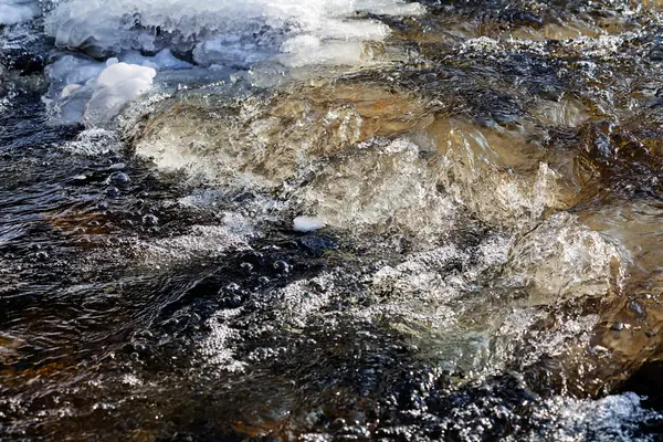 View Frozen Stream Winter — Stock Photo, Image