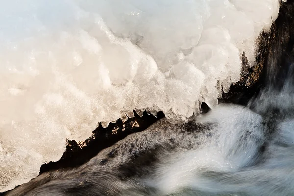 Uitzicht Ijs Stromend Water — Stockfoto