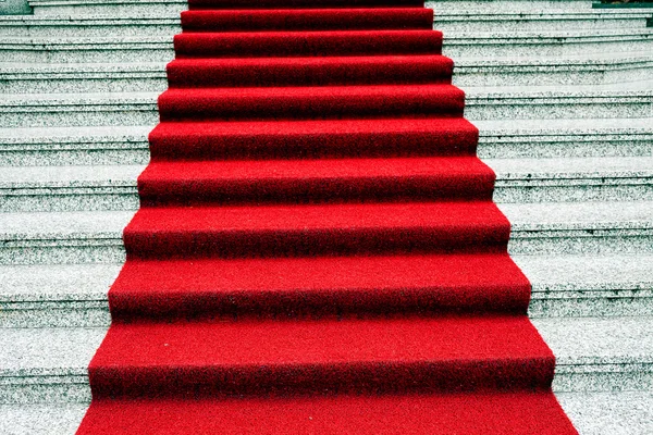 Marble Stairs Red Carpet Infront Hotel — Stock Photo, Image