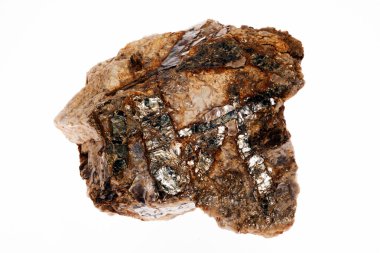 beyaz arkaplanda pegmatit, muscovite ve biotite granit