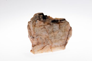 Oligoclase - beyaz arka planda albite