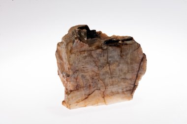 Oligoclase - beyaz arka planda albite