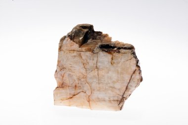 Oligoclase - beyaz arka planda albite