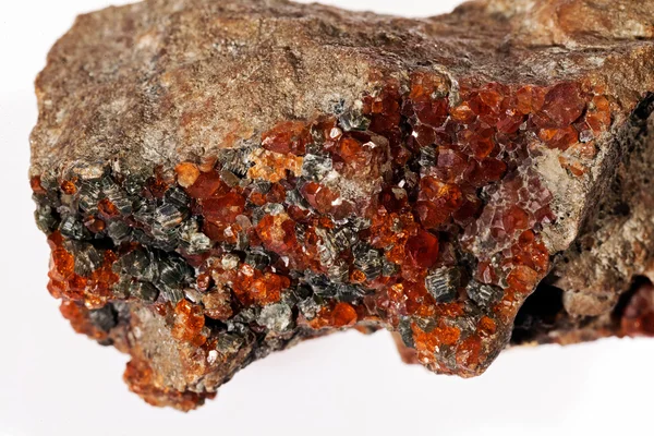 Vanadinite Minerale Sullo Sfondo Bianco — Foto Stock