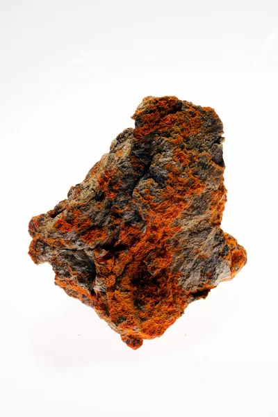 Sulfide Minerale Realgar Witte Achtergrond — Stockfoto