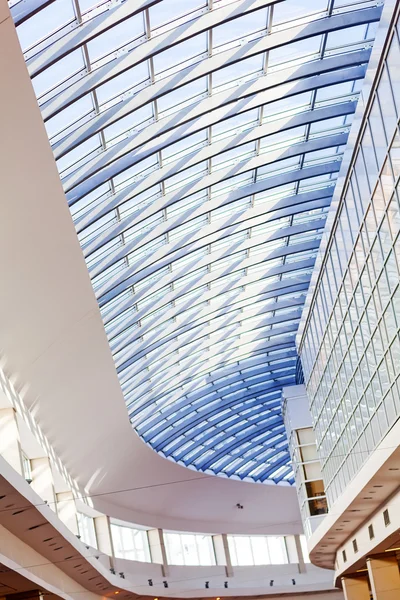 an unusual high  ceiling in shopping center, note shallow depth of field