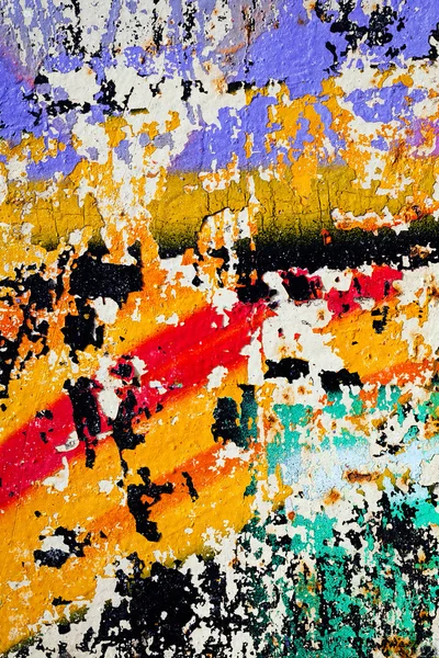 Birçok renge sahip bir kapatma duvarının soyutlanması, alanın sığ derinliğine dikkat edin