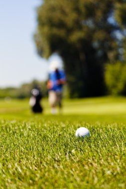 Golf Sahası not alan sığ derinliği oyuncular ile