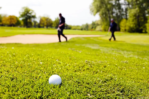 Campo Golf Con Los Jugadores Nota Poca Profundidad Campo — Foto de Stock