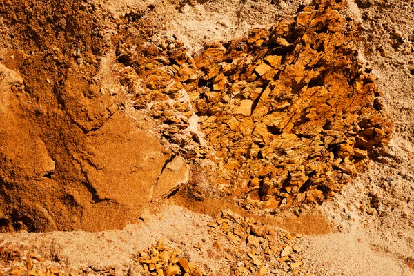 Areia Construção Com Pedra — Fotografia de Stock