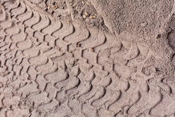 Zand Met Band Tracks — Stockfoto