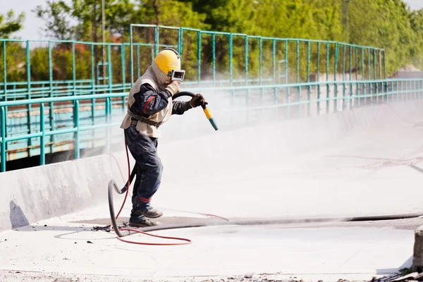 Sabbiatura in costruzione — Foto Stock