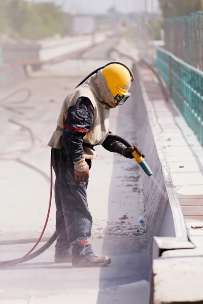 Blasting in construction — Stock Photo, Image