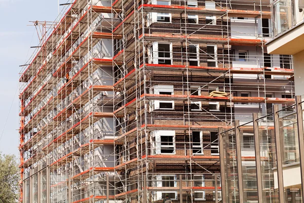 Gebäude Bau Mit Gerüst — Stockfoto
