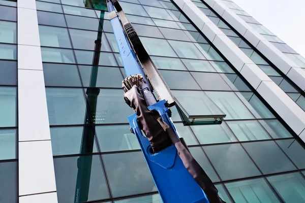 Cranes Washing Windows Buildings — Stock Photo, Image