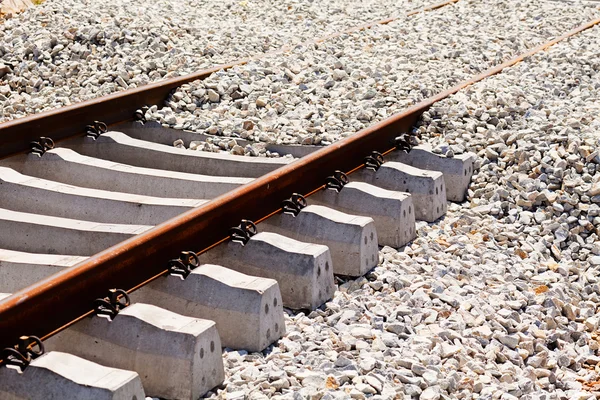 iron rails on the railway  tracks