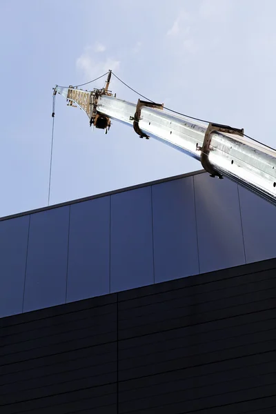 Overdracht Lading Kraan Een Gebouw — Stockfoto