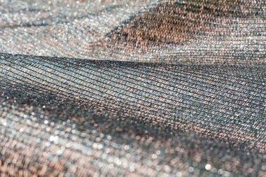 İnşaat alanı için siyah plastik güvenlik ağı, alan derinliğine dikkat edin