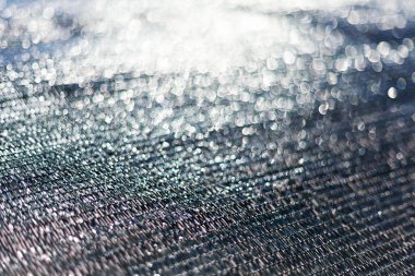 İnşaat alanı için siyah plastik güvenlik ağı, alan derinliğine dikkat edin