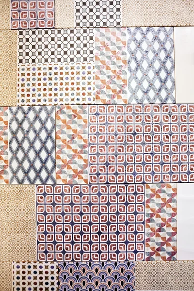 various ceramic tiles in the exhibition hall
