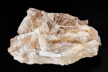 barite mineral on the black background clipart