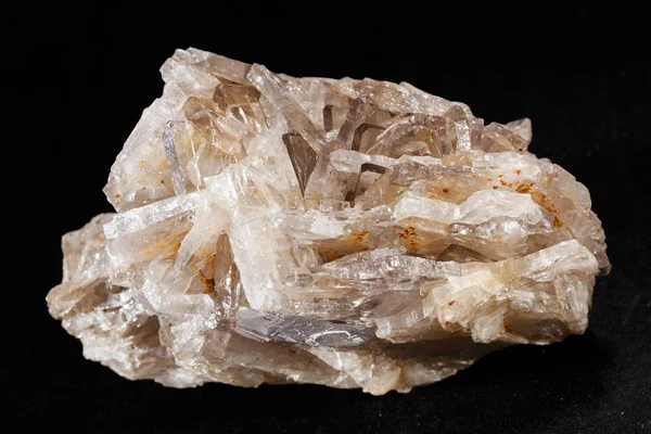 Baryt Mineral Den Svarta Bakgrunden — Stockfoto
