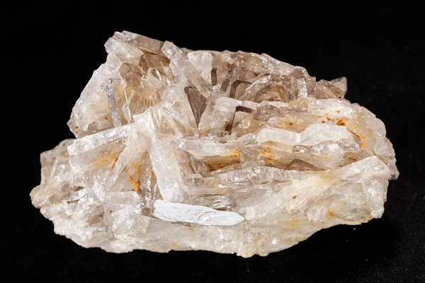 Mineral Barita Fundo Preto — Fotografia de Stock