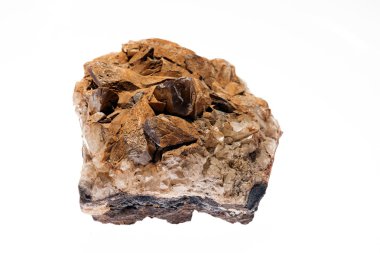 Beyaz arkaplanda quarc mineral