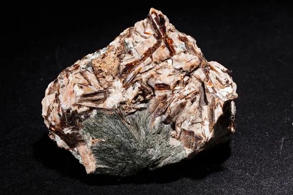 Astrophyllite Mineral Black Background — Stock Photo, Image