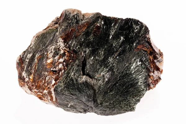 Astrophyllite Mineral Den Vita Bakgrunden — Stockfoto