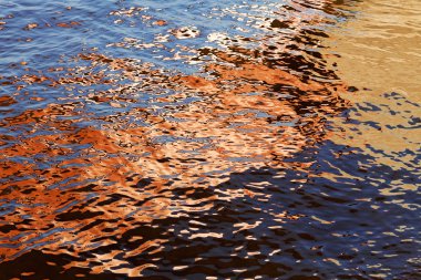 ışık için arka plan bulanık su yüzeyi yansımaları