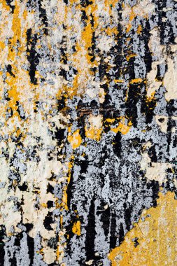 hasarlı duvar boya artıkları, not alan sığ derinliği