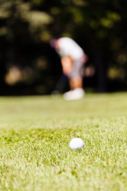 Ağaçları saran, Not alan sığ derinliği ile Golf Sahası