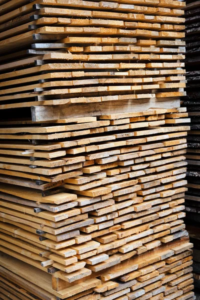 stacked timber on the palette, note shallow depth of field