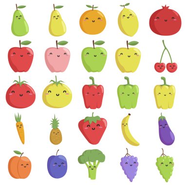 Sebze ve meyve (ile yüz) ayarla