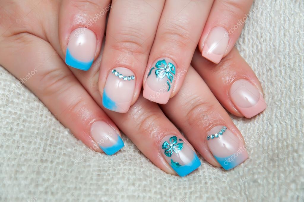 French Blue Pink Manicure With Painted Flowers Stock Photo By C Dina Shuba25 Gmail Com French Blue Pink Manicure With Painted Flowers Stock Photo By C Dina Shuba25 Gmail Com