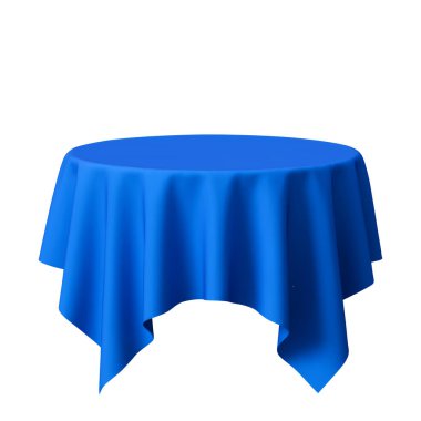 Mavi masa örtülerinin gerçekçi temsili
