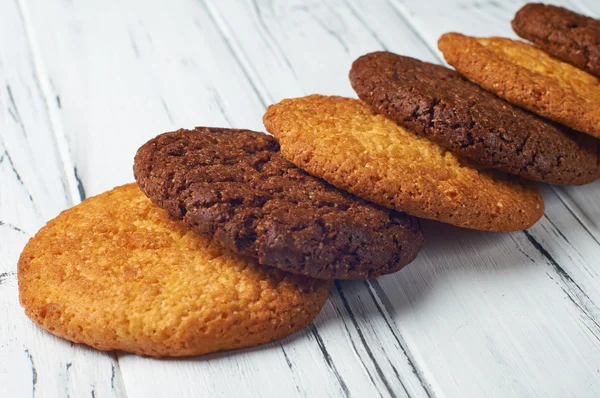 Sweet appetizing cookies lying diagonally. — Stock Photo, Image