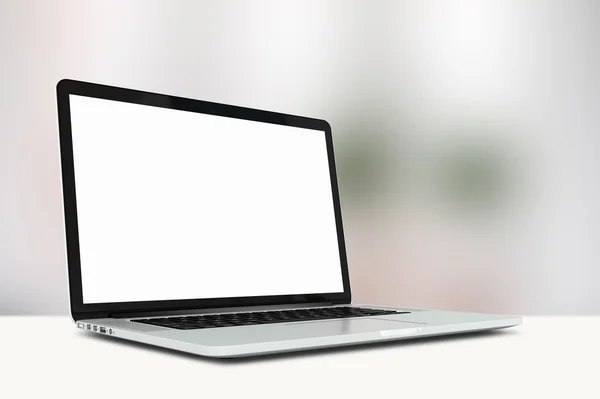 Laptop Mock-up in interior_03 — Stock Photo, Image