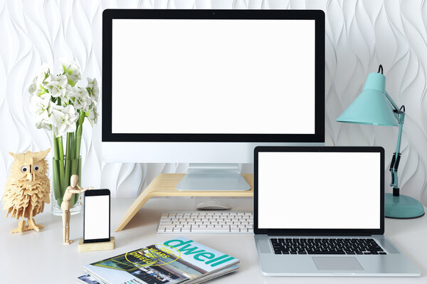 Screens Devices Mock-up in interior_02