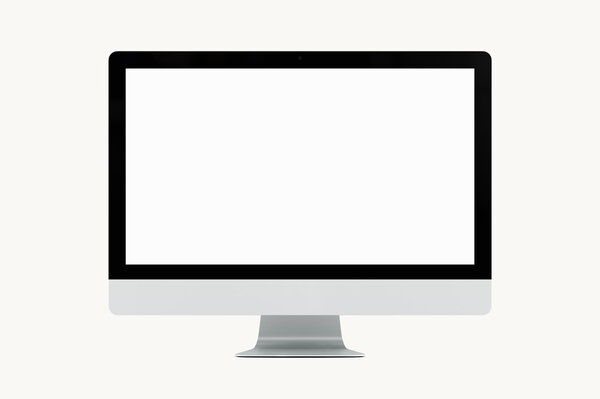 Display Mock-up in interior. Template device for mock-up. White screen device for the layout. 