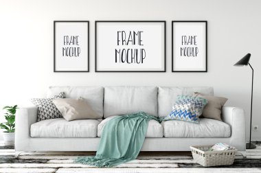 Çerçeve mockup, Poster mock-up, ürün örnekler, tuval Mockup, sunu sanat eseri, İskandinav tarzı
